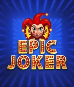 Experience the energetic world of Epic Joker slot by Relax Gaming, showcasing a mischievous joker with a vivid hairstyle set against a dazzling blue background. This graphic captures the joy and humor of classic slots, ideal for those who love traditional gameplay, providing a captivating play experience.