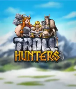 Step into the world of "Troll Hunters," where bold Viking warriors stand ready to confront their foes. The logo features a pair of Vikings, male and female, equipped with weapons, with a frosty landscape. They exude power and determination, reflecting the core of the game's adventurous theme.